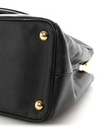 Saffiano Lux Small Galleria Double Zip Tote Black