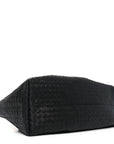 Calfskin Intrecciato Large Pinacoteca Reversible Tote Black