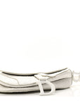 Calfskin Embossed Oblique Saddle Bag White