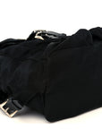 Tessuto Nylon Saffiano Small Backpack Black