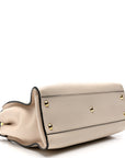 Vitello Seta Snakeskin Monster Eyes Medium Peekaboo Iconic Satchel  Amido Sand Black