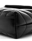 Calfskin Y Quilted Monogram Toy Loulou Crossbody Bag Black