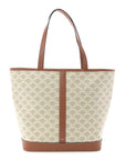 Triomphe Canvas Calfskin Medium Cabas Bag Grege
