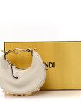 Vitello Grace Matte Nano FNDIgraphy Hobo Charm White Ice