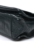 Crocodile Embossed Calfskin Monogram Medium Niki Chain Satchel Algea