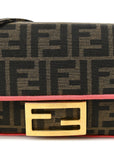 Fabric Jacquard FF 1974 Roma Armor Mini Baguette Tobacco Moro Fuxia Fluo