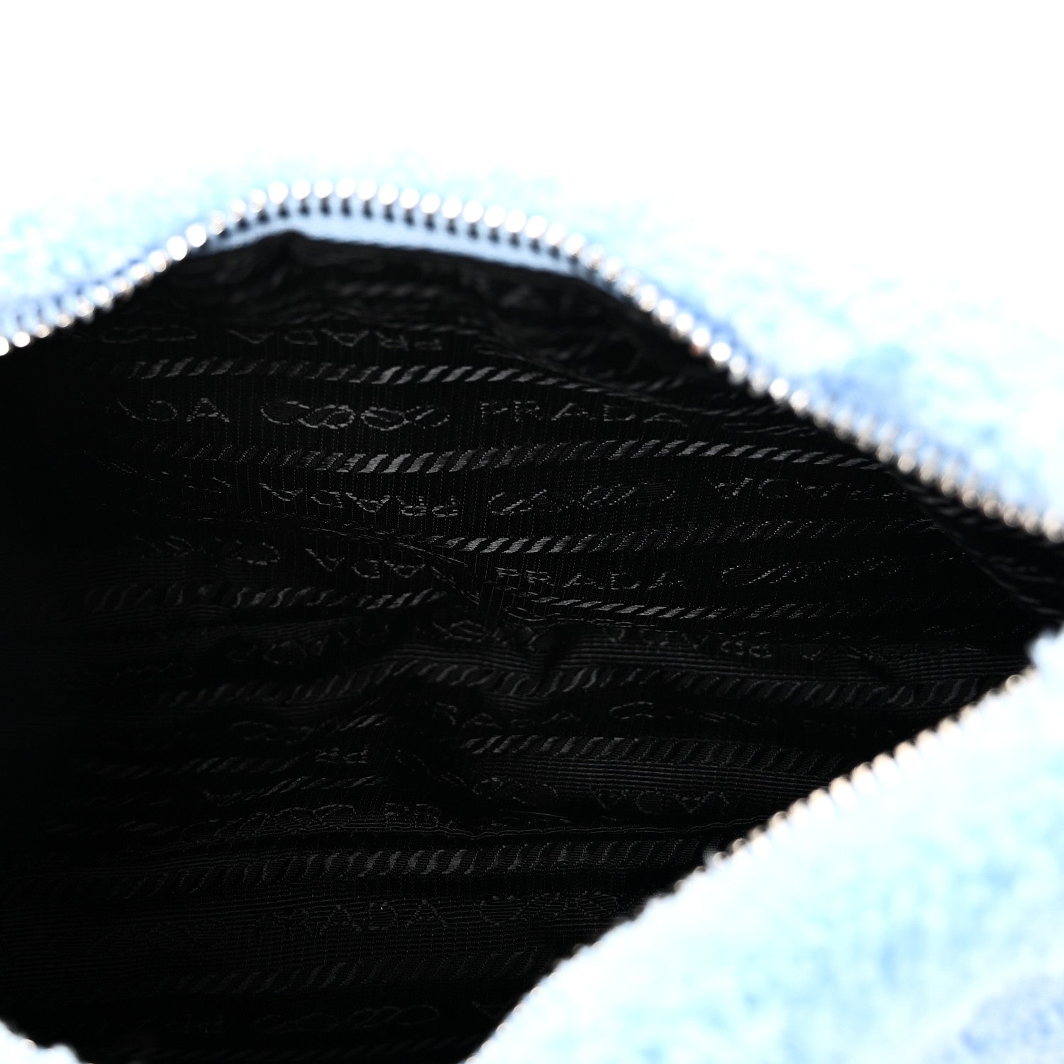 Terry Cloth Mini Re-Edition 2000 Bag Celeste Black