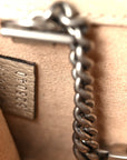 GG Supreme Monogram Textured Dollar Calfskin Super Mini Dionysus Shoulder Bag Beige Mystic White Oatmeal
