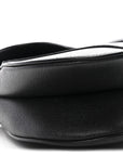 Grained Calfskin Saddle Bag Black