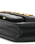 Calfskin Quilted Enchained Wallet On Chain WOC Black