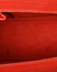 Drummed Calfskin Micro Luggage Vermillion