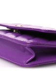 Caviar Quilted Wallet On Chain WOC Purple