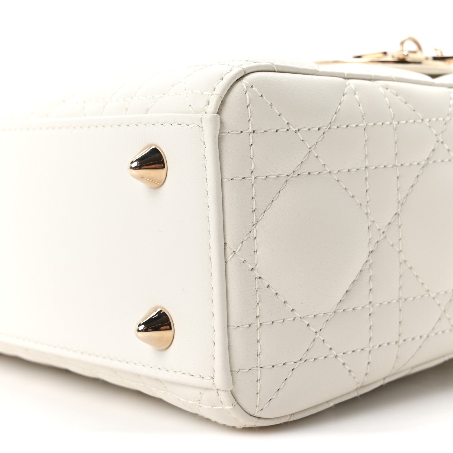 Lambskin Cannage Small My ABCD1OR Lady D1OR White