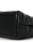 Lambskin Quilted Sade Puffer Envelope Clutch Black