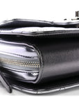 Metallic Lambskin Like A Wallet Flap Silvery Black
