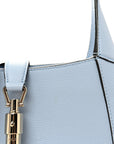 Grained Calfskin Web Medium Jackie 1961 Hobo Light Blue