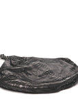 Snakeskin Rock and Chain Hobo Black
