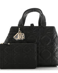 Calfskin Macrocannage Medium Toujours Black