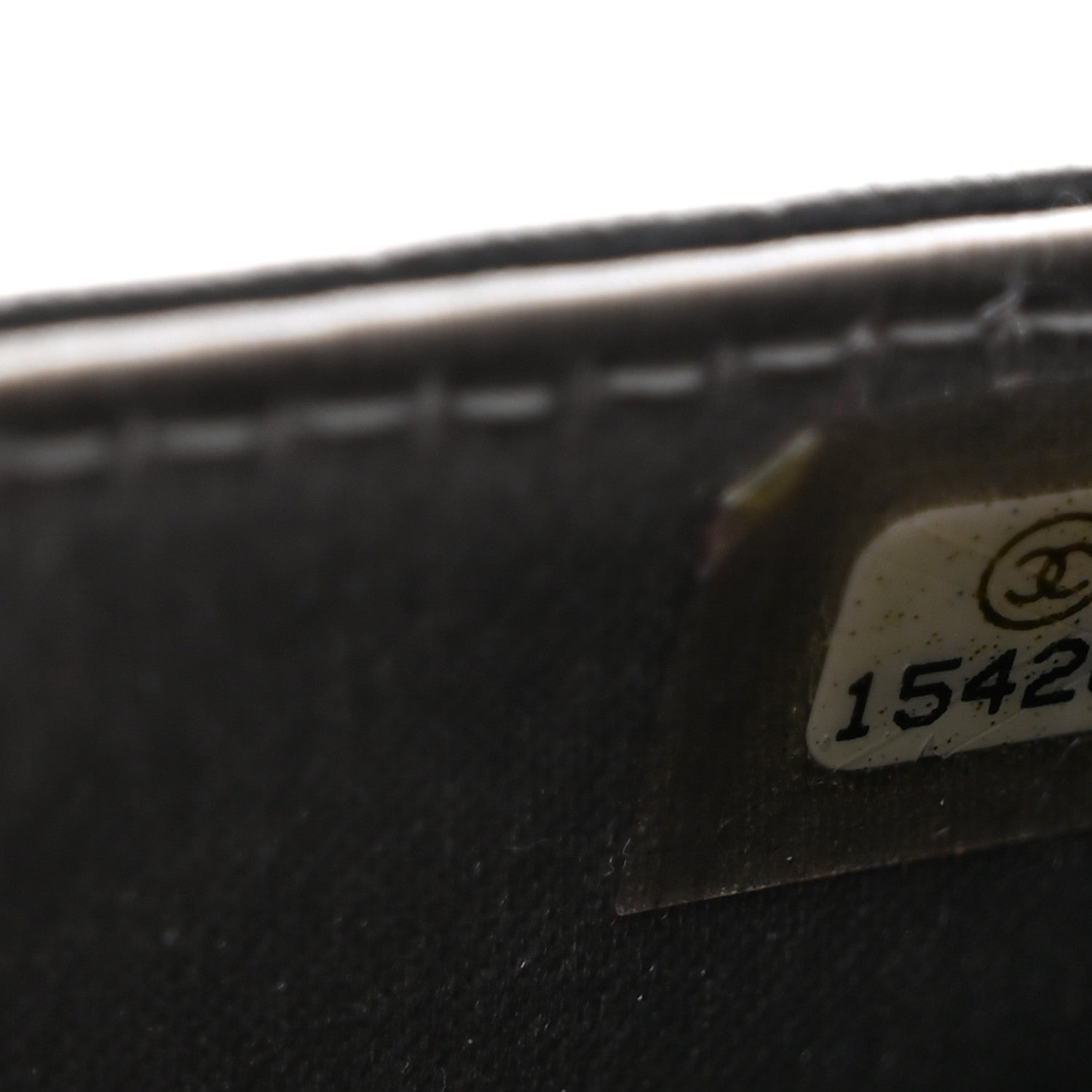 Lambskin Camellia Embossed Wallet On Chain WOC Black