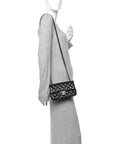 Lambskin Quilted Mini Rectangular Flap Black