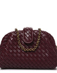 Nappa Intrecciato Small The Lauren 1980 Clutch With Chain Barolo