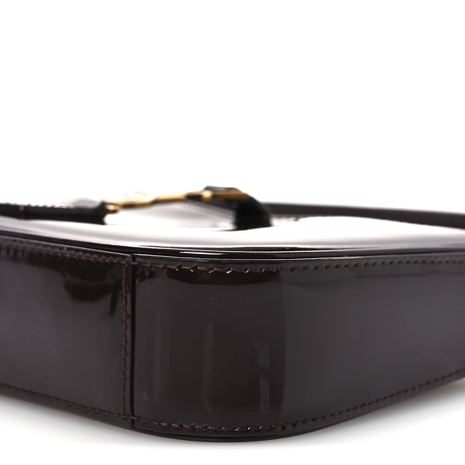 Patent Calfskin Le 5 A 7 Mini Hobo Spicy Chocolate
