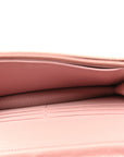 Caviar Quilted Wallet on Chain WOC Light Pink