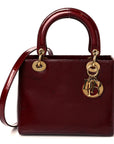 Patent D1ORissimo Medium Lady D1OR Burgundy Red