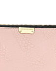 Signature Grain Calfskin Check Embossed Peyton Crossbody Clutch Bag Pale Orchid