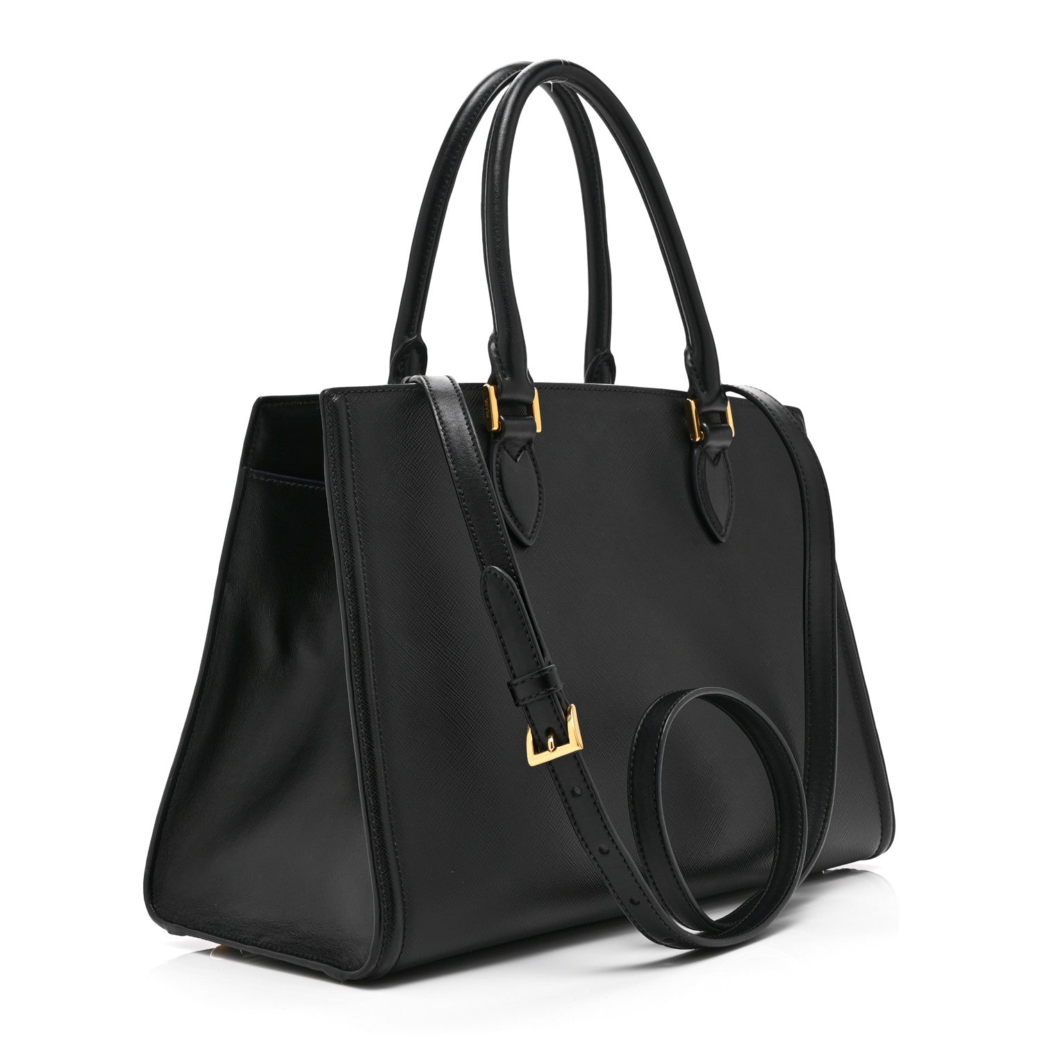 Saffiano Soft Calfskin Tote Black