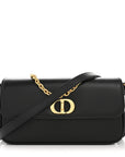 Box Calfskin 30 Montaigne Avenue Pouch Black