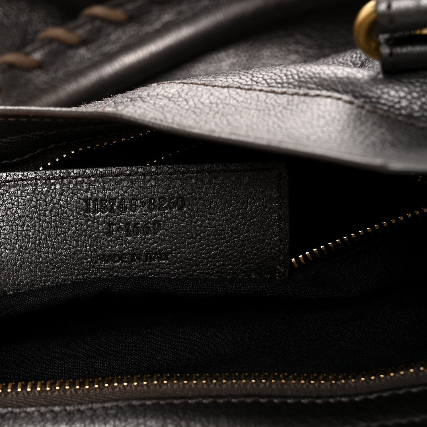 Pearlescent Goatskin Classic Gold Hardware City Bronze