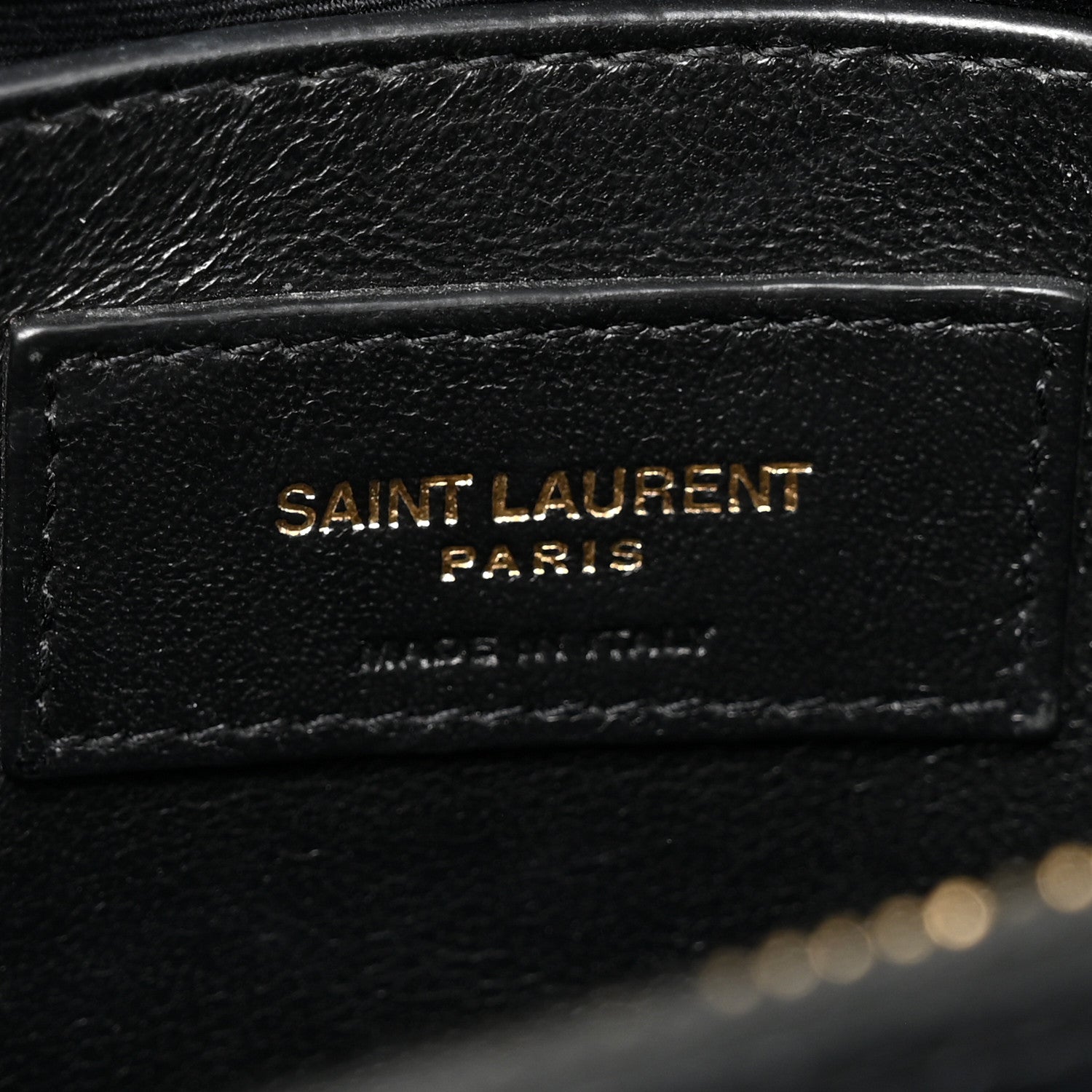 Calfskin Y Quilted Monogram Small Loulou Chain Satchel Black