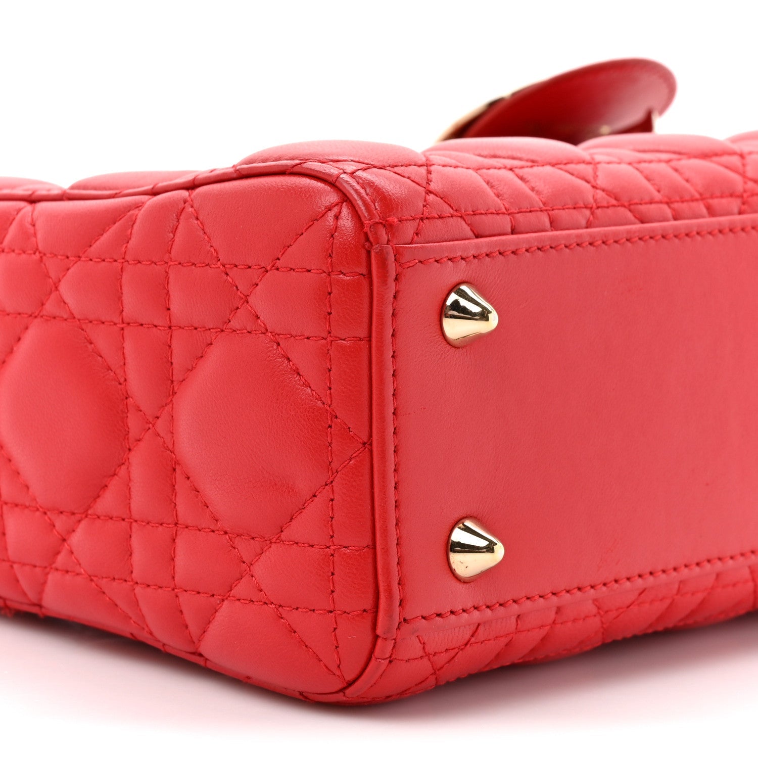 Lambskin Cannage Small My ABCD1OR Lady D1OR Red