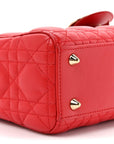 Lambskin Cannage Small My ABCD1OR Lady D1OR Red