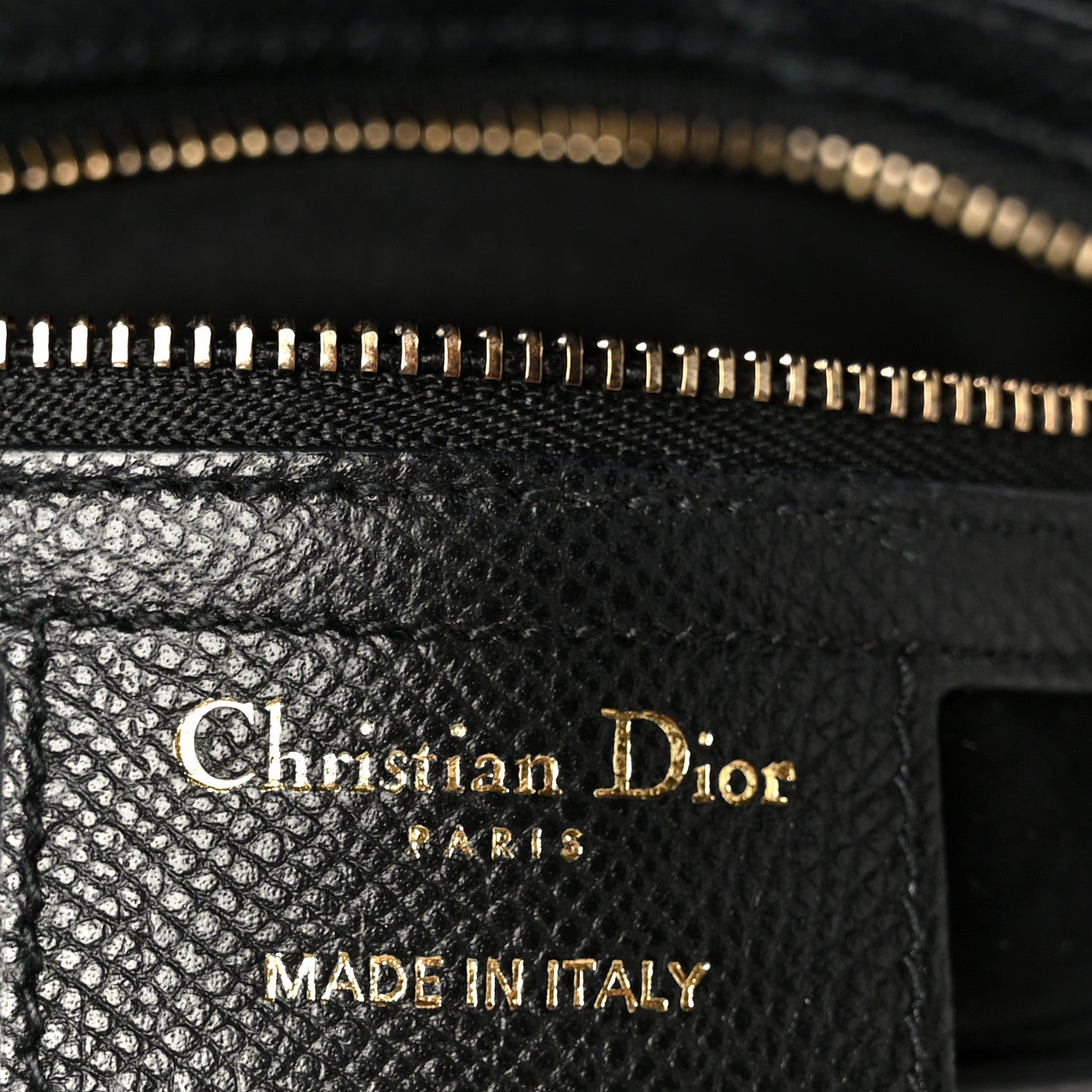 Grained Calfskin Saddle Bag Black