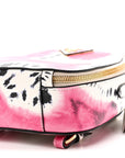 City Calfskin Tie Dye Print Mini Odette Backpack White Pink Black
