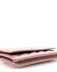 Caviar Quilted Wallet on Chain WOC Light Pink