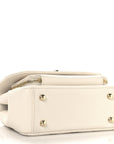 Caviar Quilted Small Business Affinity Flap White