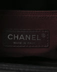 Goatskin Quilted Small Perfect Edge Shopping Tote Black
