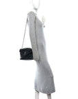 Calfskin Y Quilted Monogram Small Loulou Chain Satchel Black