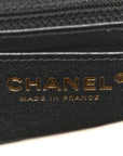 Lambskin Quilted Mini Rectangular Flap Black White