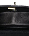 Lambskin Quilted Mini Square Flap Black