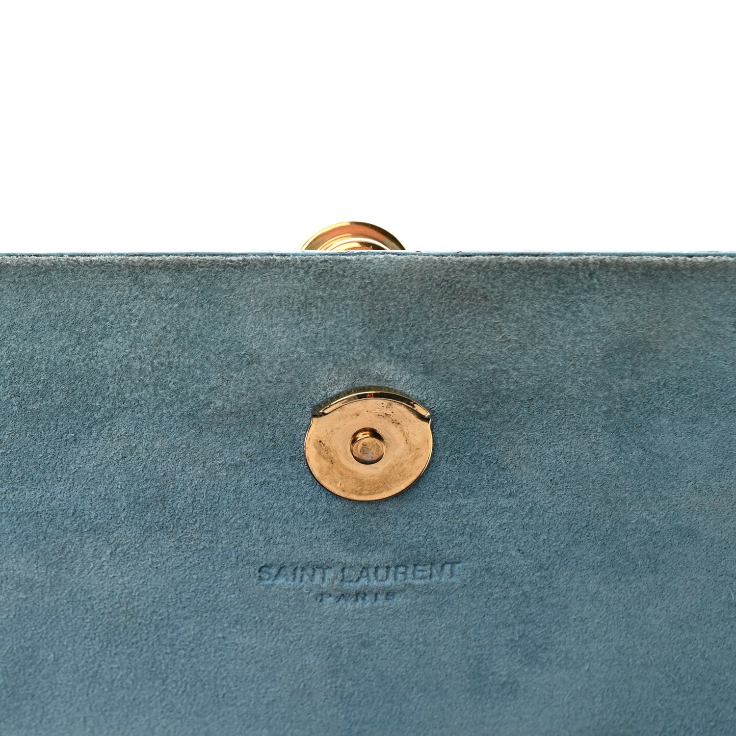 Smooth Calfskin Small Classic Monogram Kate Tassel Satchel Turquoise