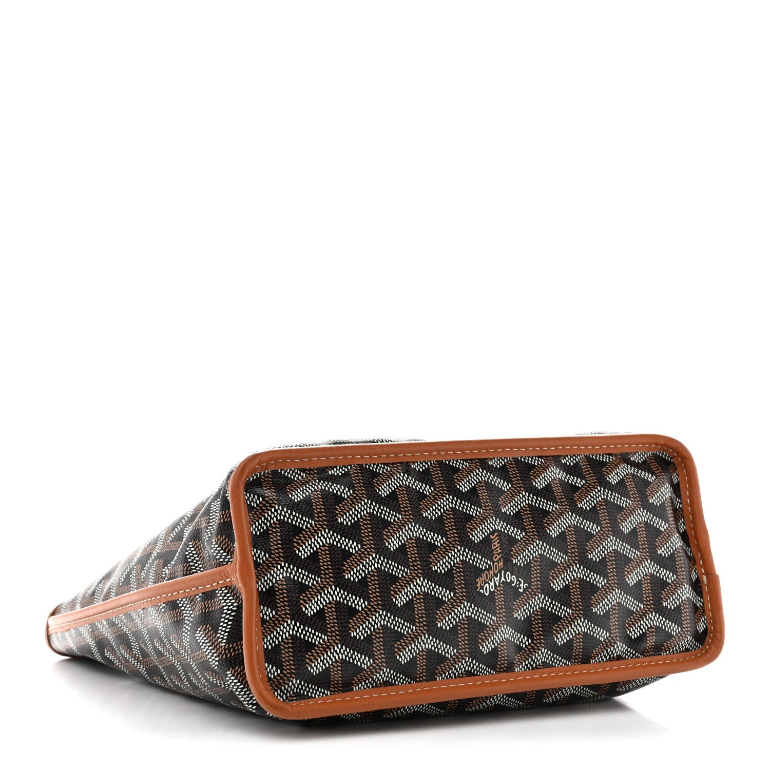 Goyardine Reversible Mini Anjou Black Gold