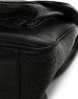Grained Lambskin Monogram Large Niki Chain Satchel Black