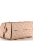Metallic Caviar Quilted Small CHNL 25 Handbag Copper