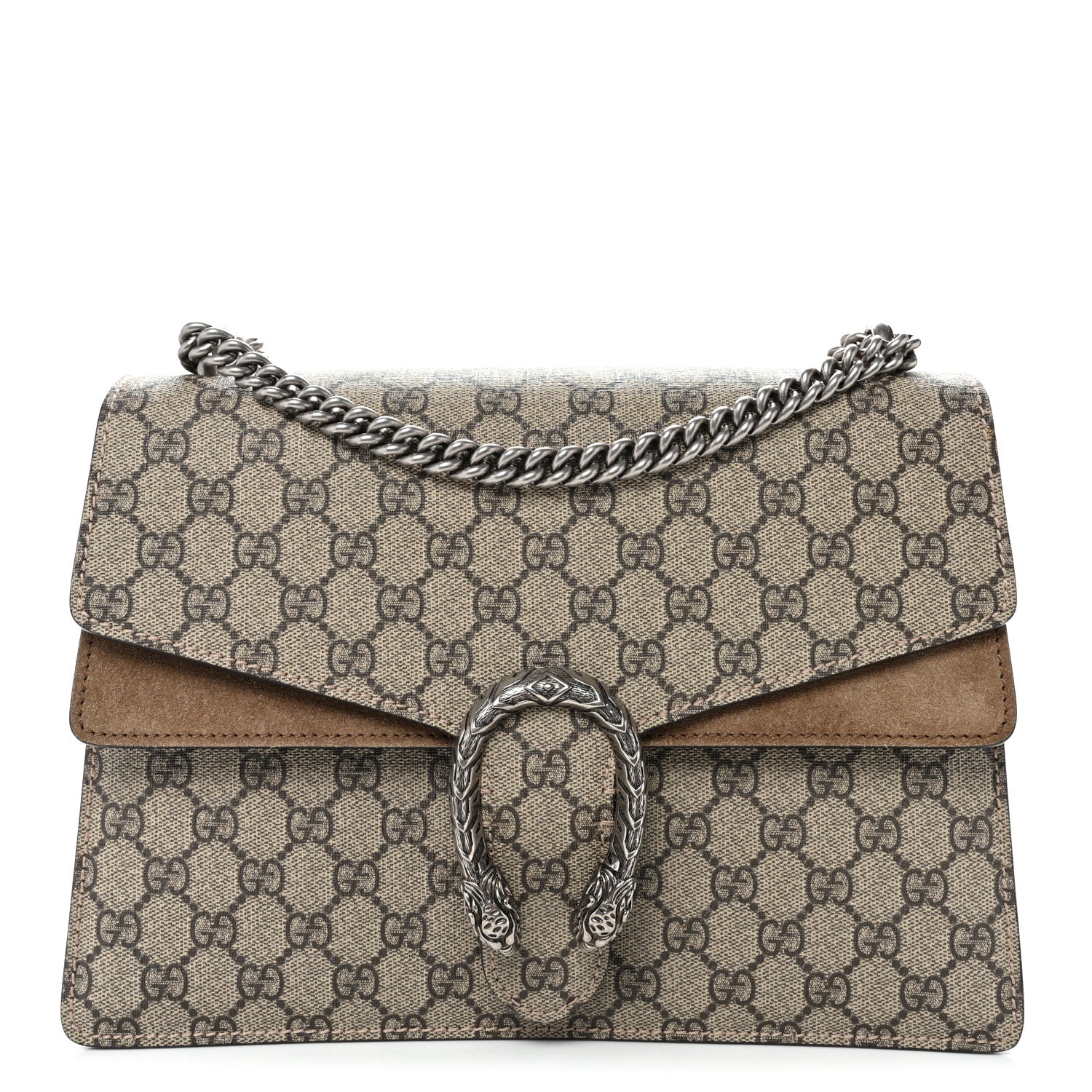 GG Supreme Monogram Medium Dionysus Shoulder Bag Taupe