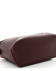Calfskin Small Puzzle Edge Bag Burgundy