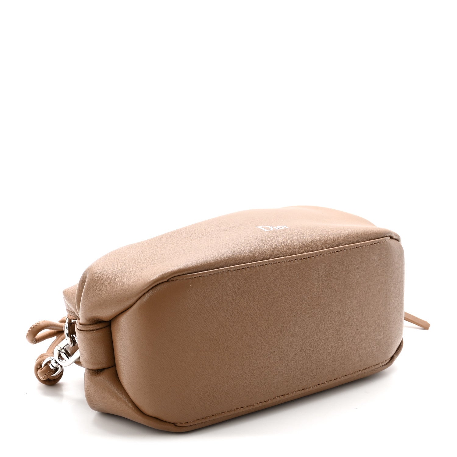 Supple Lambskin Bow Pouch Camel
